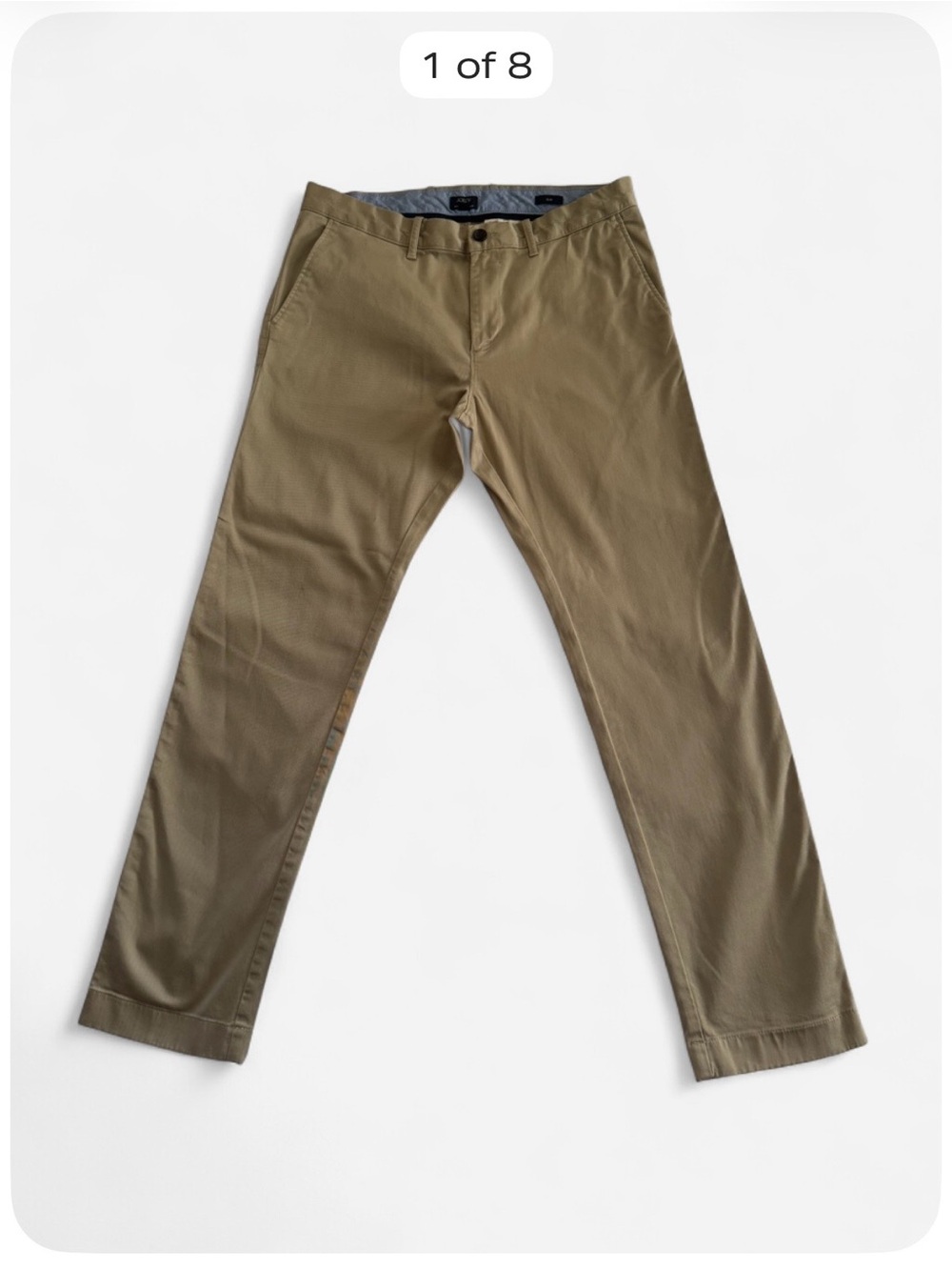 J.Crew Original Chino Men’s 33x32 Slim Fit Khaki Stretch Pants Tan